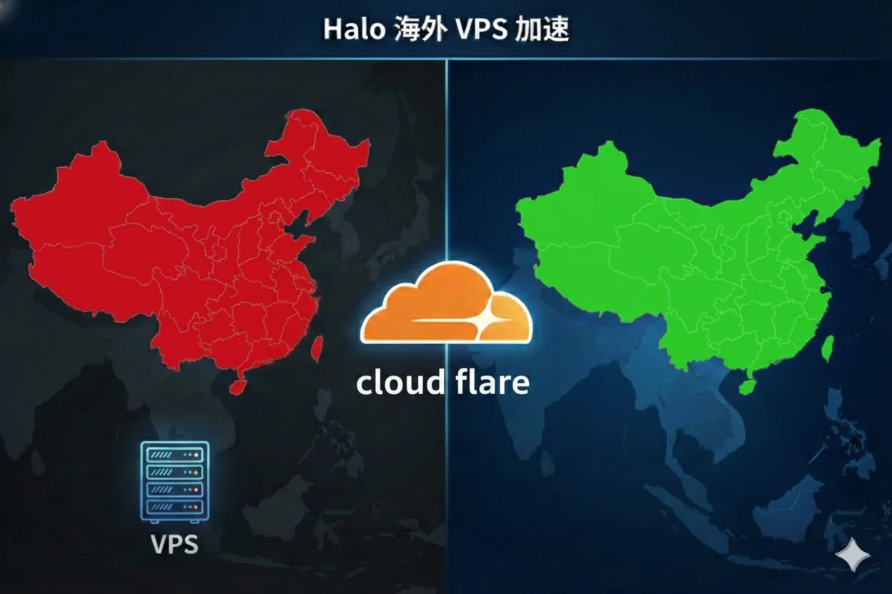 【用CF加速halo】通过域名托管到 cloud flare 让 halo 博客网站使用国外的非优化线路也能做到国内秒开